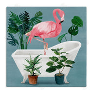 Masey St. Studios | Botanical Flamingo Bathroom