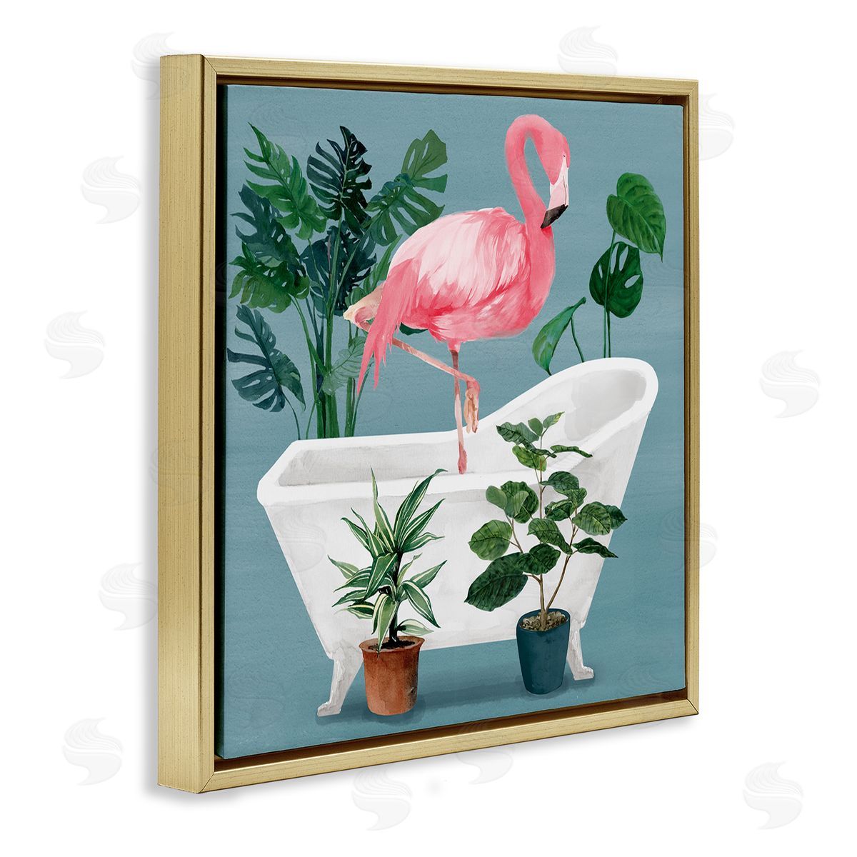 Masey St. Studios | Botanical Flamingo Bathroom