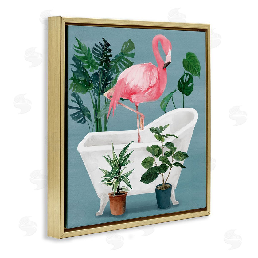 Masey St. Studios | Botanical Flamingo Bathroom