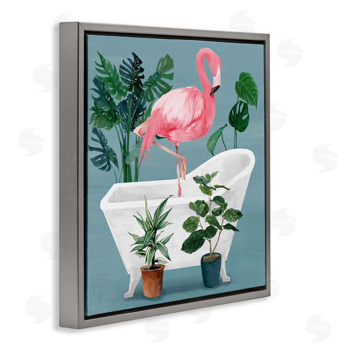 Masey St. Studios | Botanical Flamingo Bathroom