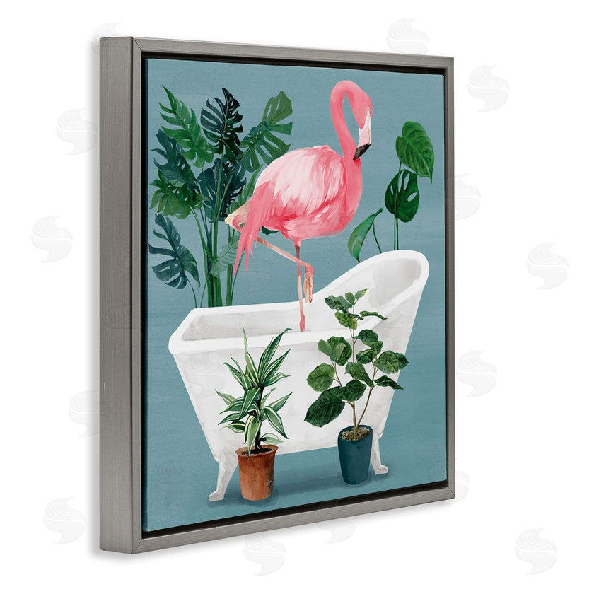 Masey St. Studios | Botanical Flamingo Bathroom