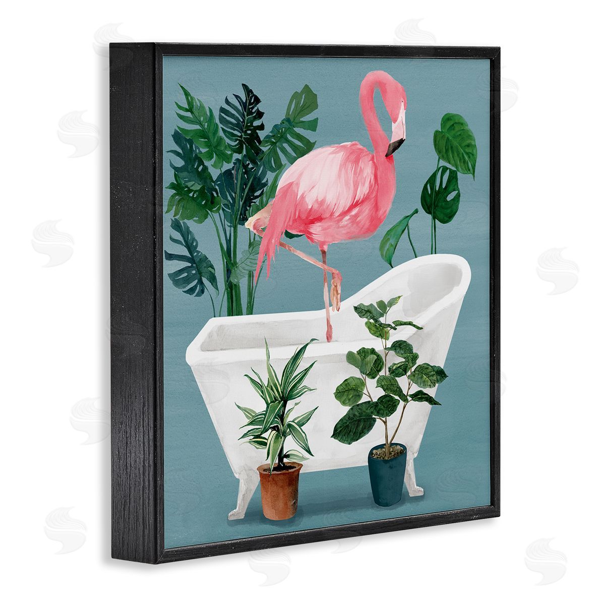Masey St. Studios | Botanical Flamingo Bathroom