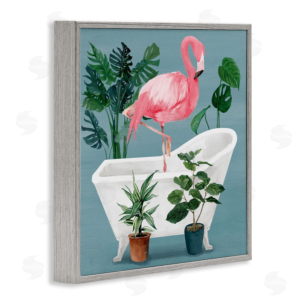 Masey St. Studios | Botanical Flamingo Bathroom