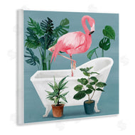 Masey St. Studios | Botanical Flamingo Bathroom