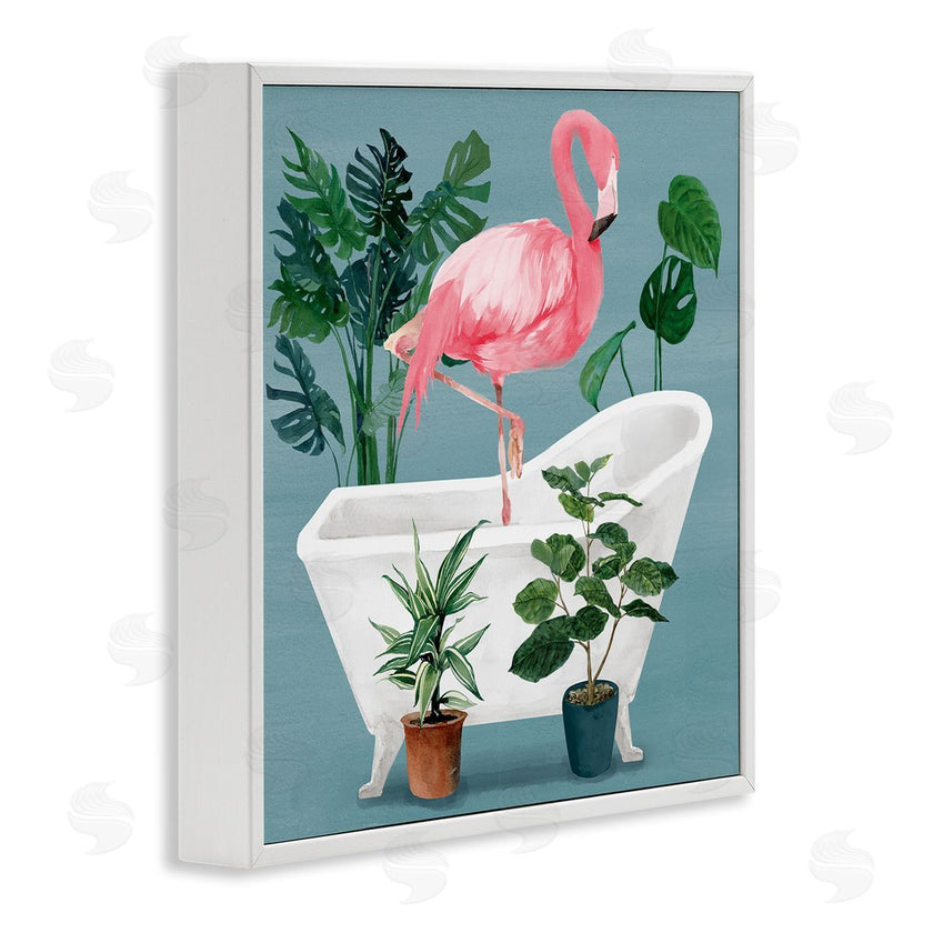 Masey St. Studios | Botanical Flamingo Bathroom