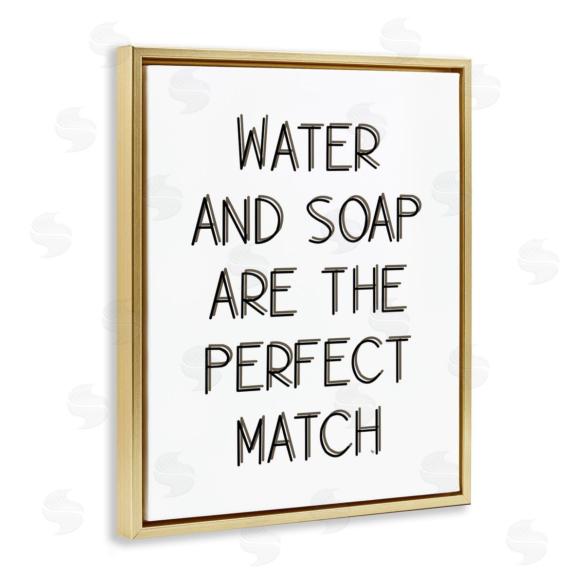 Martina Pavlova Water & Soap Perfect Match Gold Floater Frame Canvas Artside_