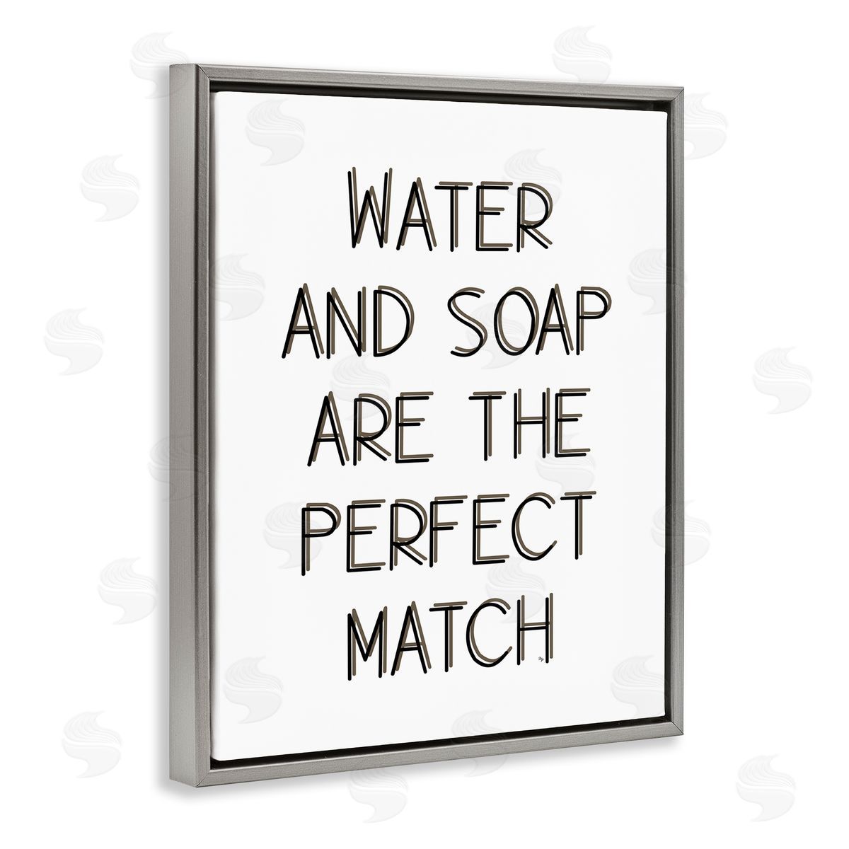 Martina Pavlova Water & Soap Perfect Match Gray Floater Frame Canvas Artside_