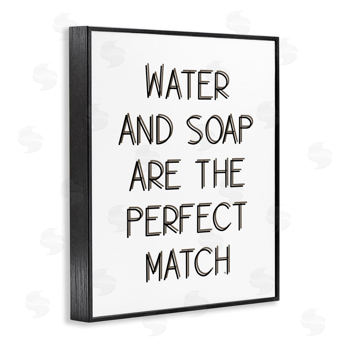 Martina Pavlova Water & Soap Perfect Match Black Framed Giclee Wall Artside_