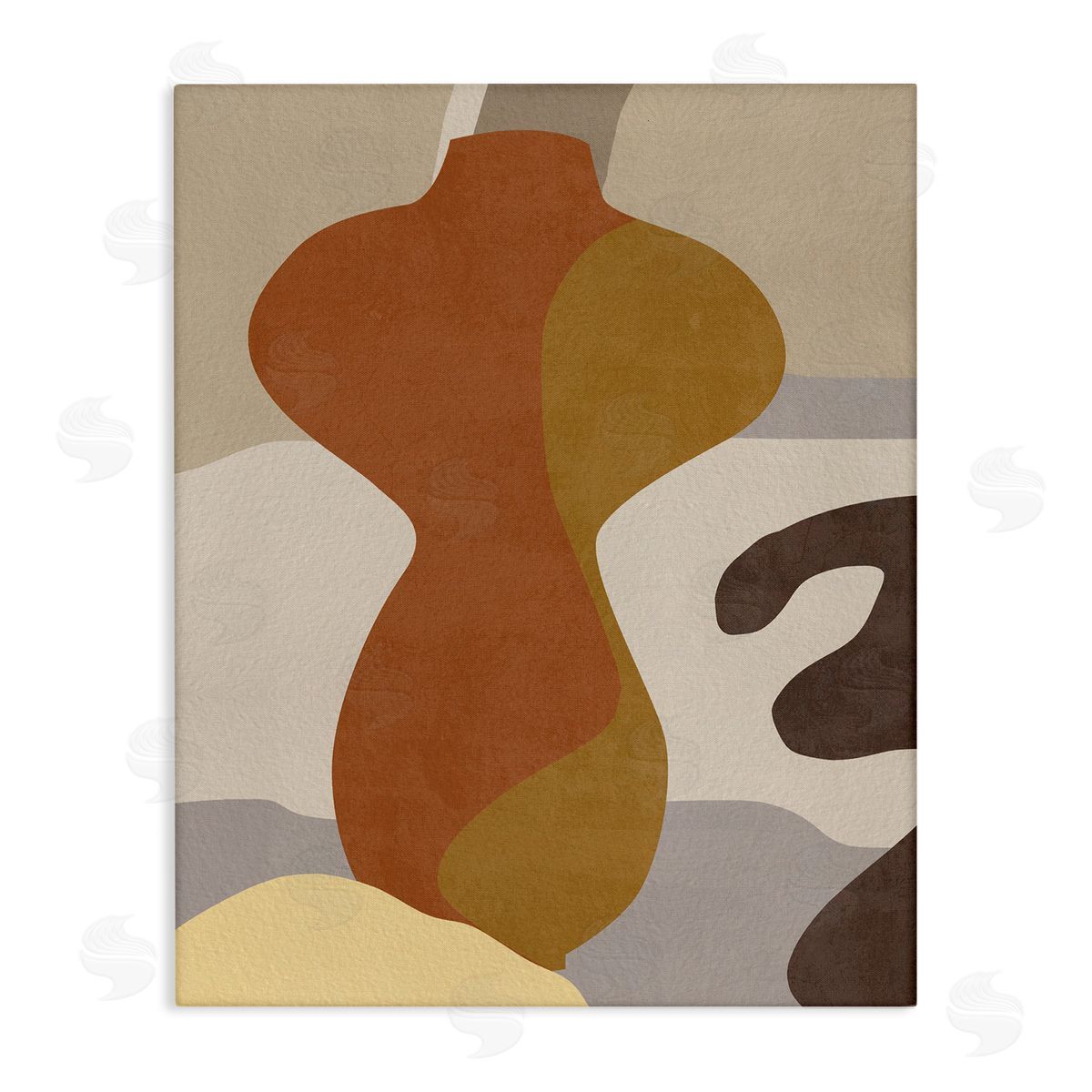 Melissa Wang Earthy Boho Vase Canvas Wall Art