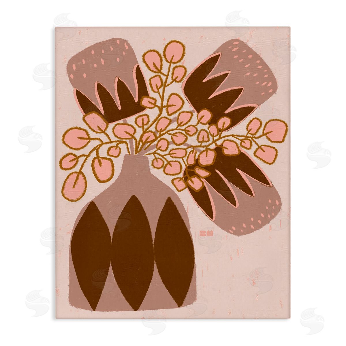 Birgit Maria Kiennast Boho Patterned Vase Canvas Wall Art