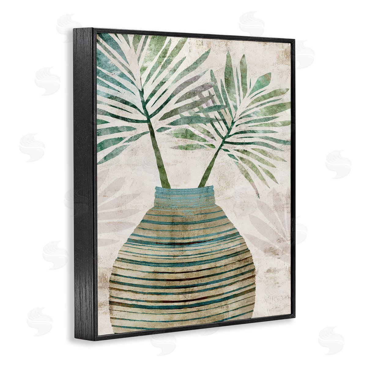 Flora Kouta Rustic Boho Botanicals Black Framed Giclee Wall Artside_