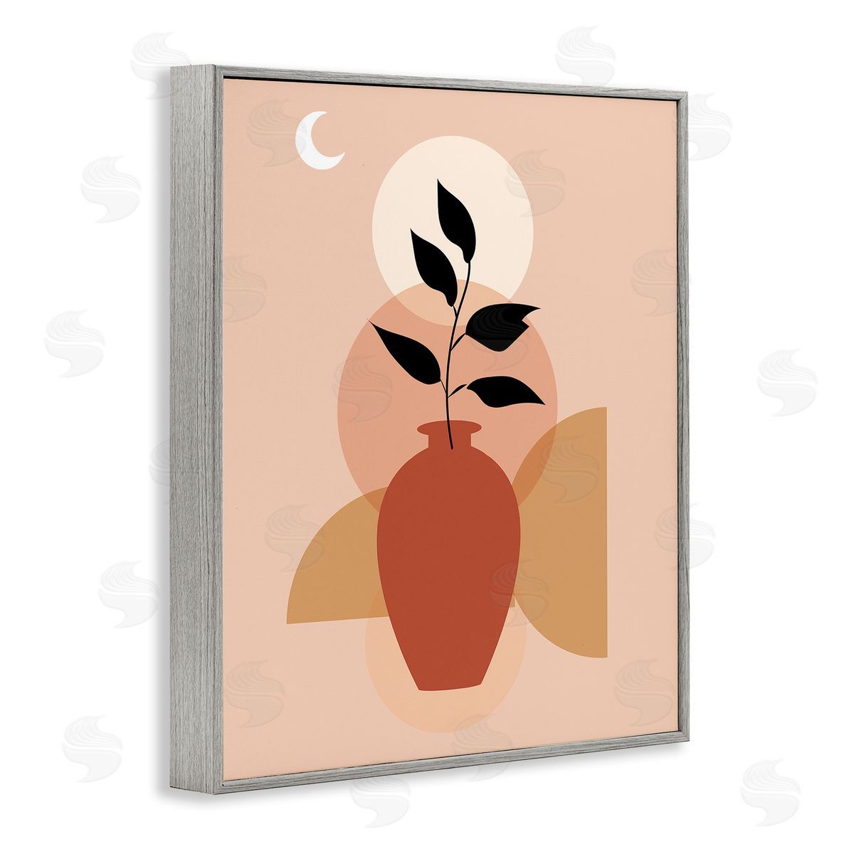 Arctic Frame Boho Vase & Moon Gray Framed Giclee Wall Artside_