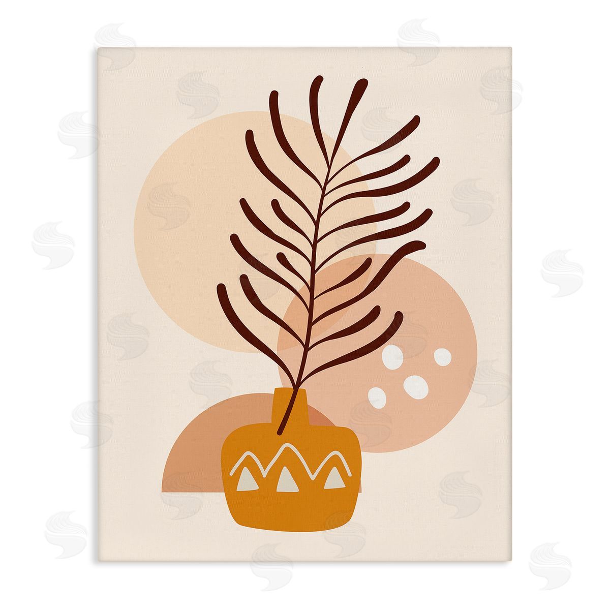 Arctic Frame Geometric Boho Botanical Canvas Wall Art