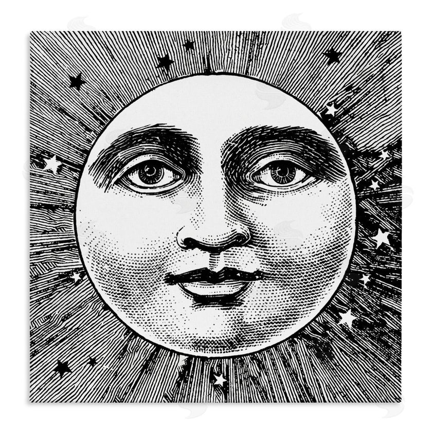 Stupell Studio | Moon & Stars Face