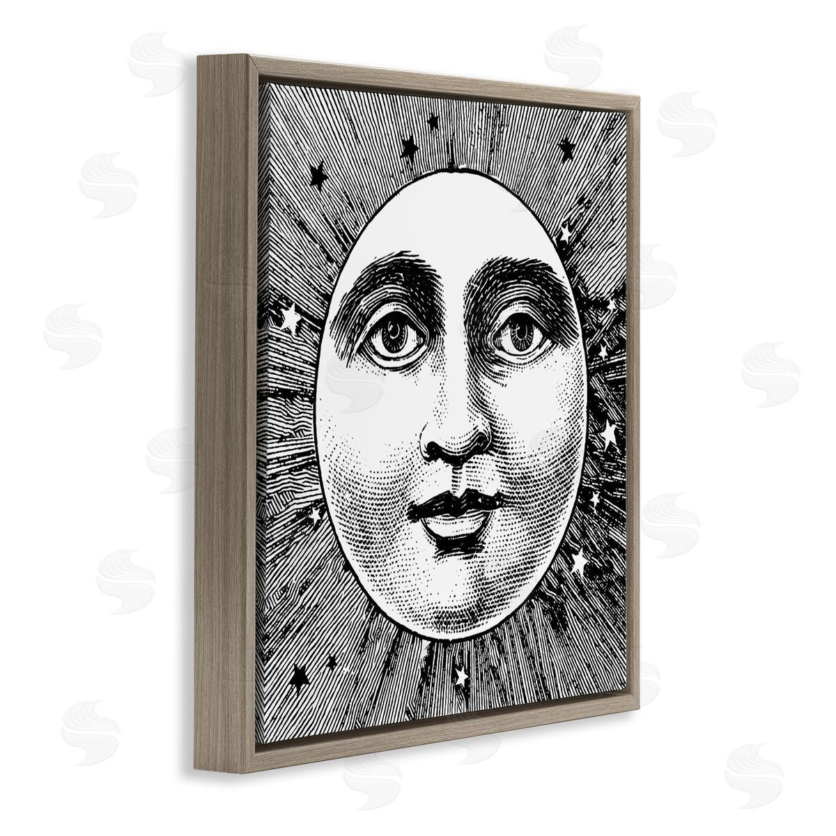 Stupell Studio | Moon & Stars Face