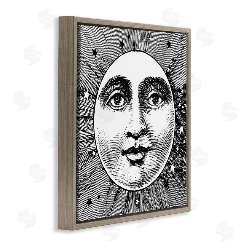 Stupell Studio | Moon & Stars Face