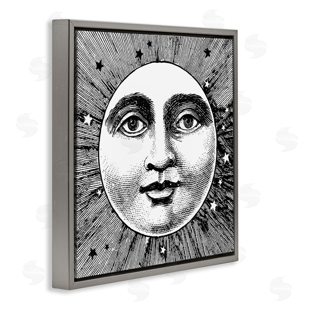 Stupell Studio | Moon & Stars Face