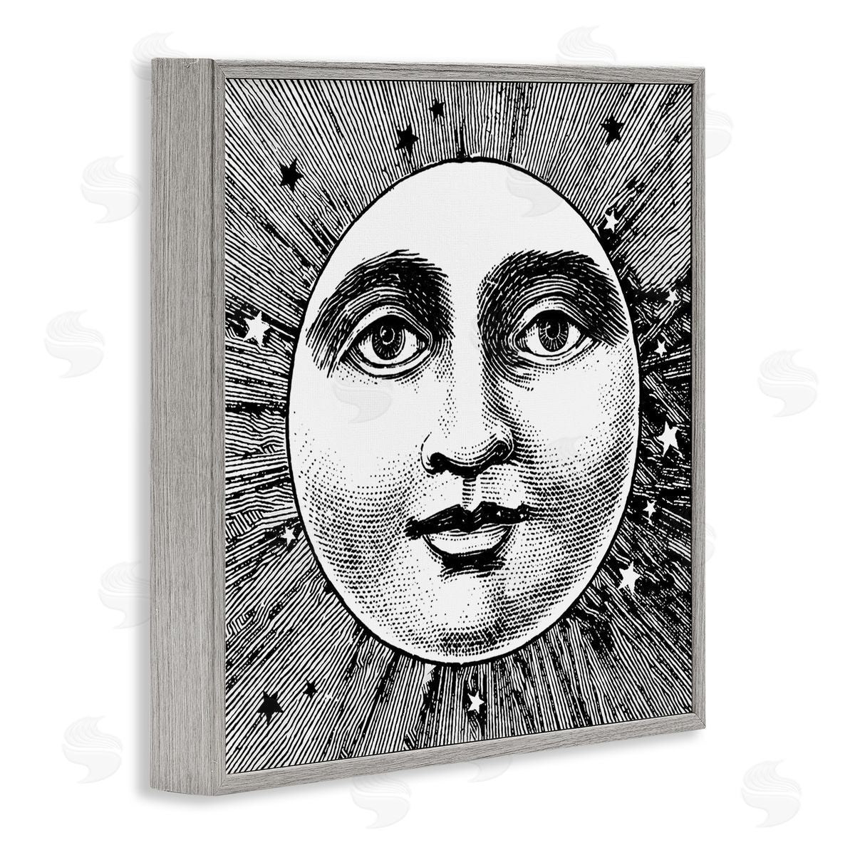 Stupell Studio | Moon & Stars Face