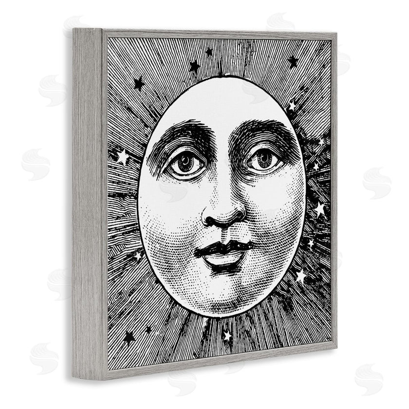 Stupell Studio | Moon & Stars Face