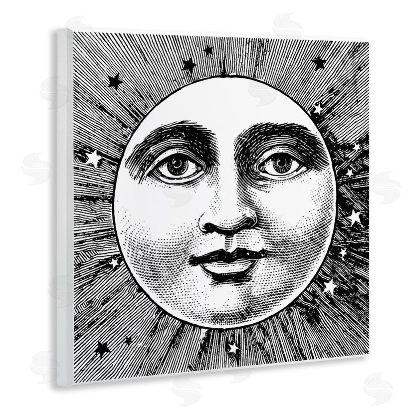 Stupell Studio | Moon & Stars Face