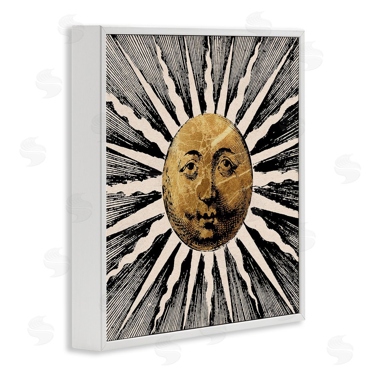Stupell Studio Bohemian Sun Rays White Framed Giclee Wall Artside_