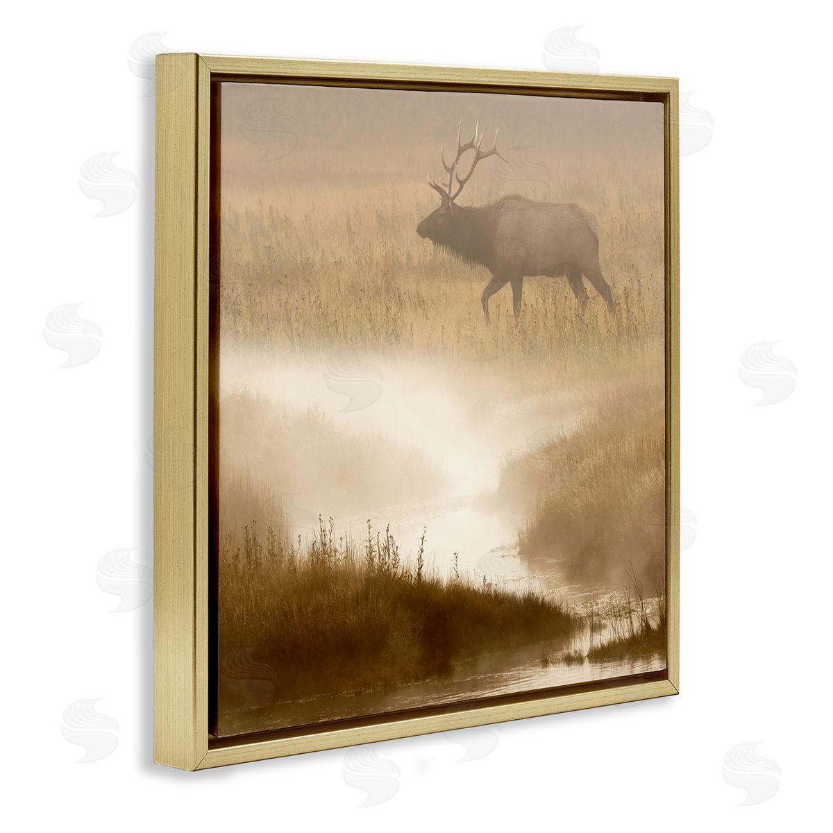 Danita Delimont | Foggy River Deer Scene