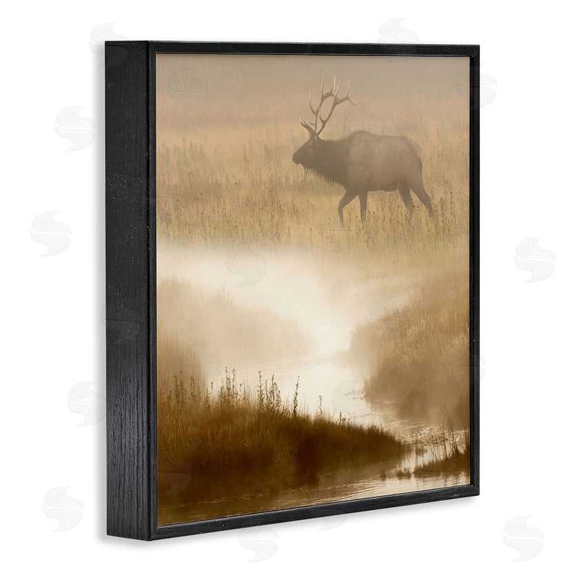 Danita Delimont | Foggy River Deer Scene