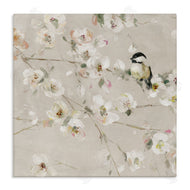 Sally Swatland | Beige Bird & Flowers