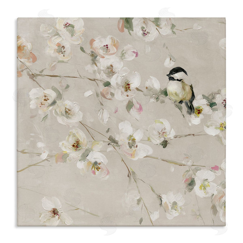 Sally Swatland | Beige Bird & Flowers
