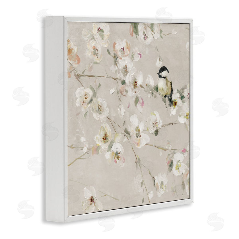 Sally Swatland | Beige Bird & Flowers