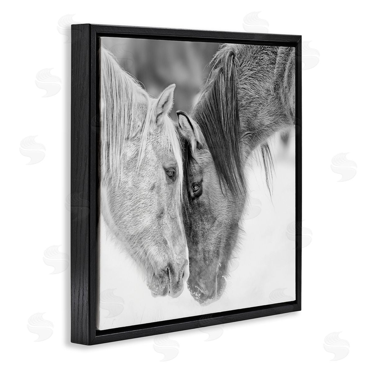 PH Burchett Horse Hug Photography Black Floater Frame Canvas Artside_
