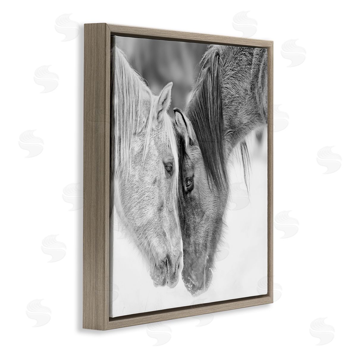 PH Burchett Horse Hug Photography Brown Floater Frame Canvas Artside_