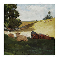 Winslow Homer | Girl & Sheep in Country