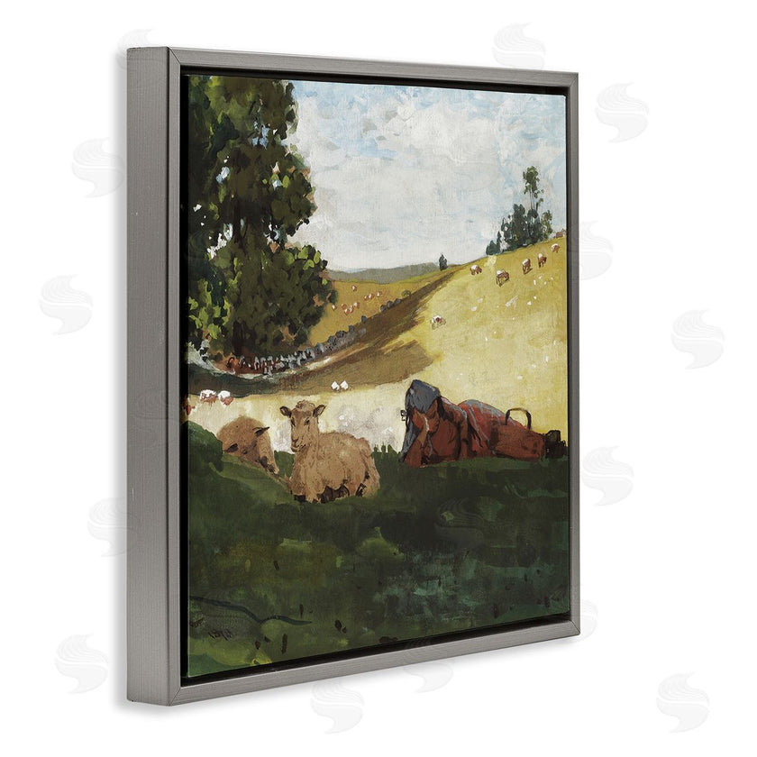 Winslow Homer | Girl & Sheep in Country