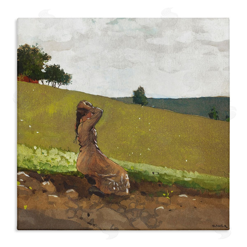 Winslow Homer | Girl in Field Landscape