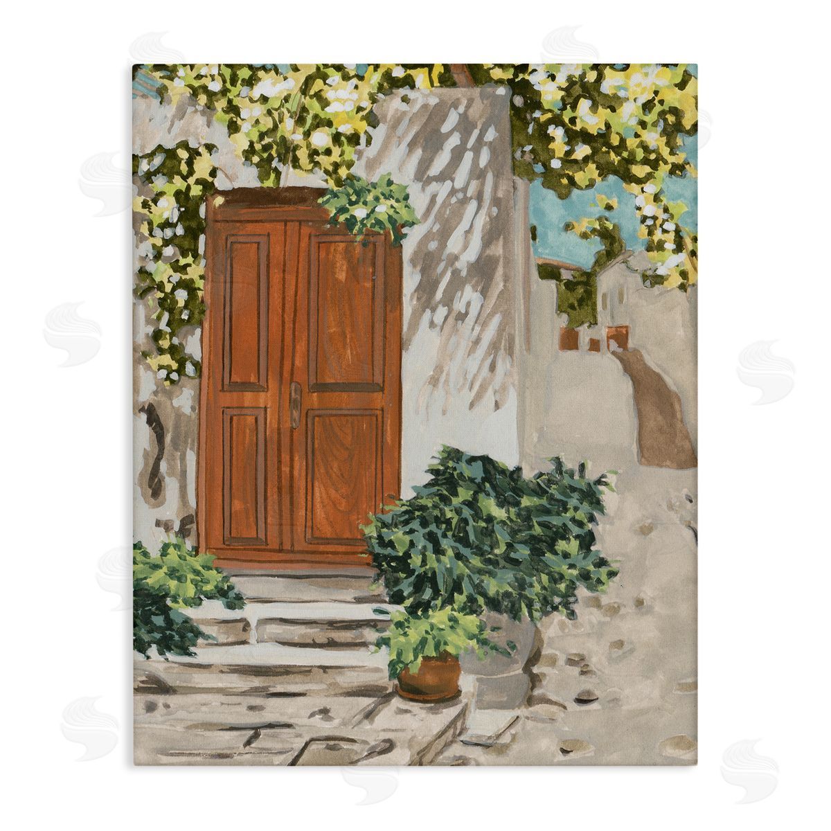 Melissa Wang Cottage Doorway Botanicals Canvas Wall Art