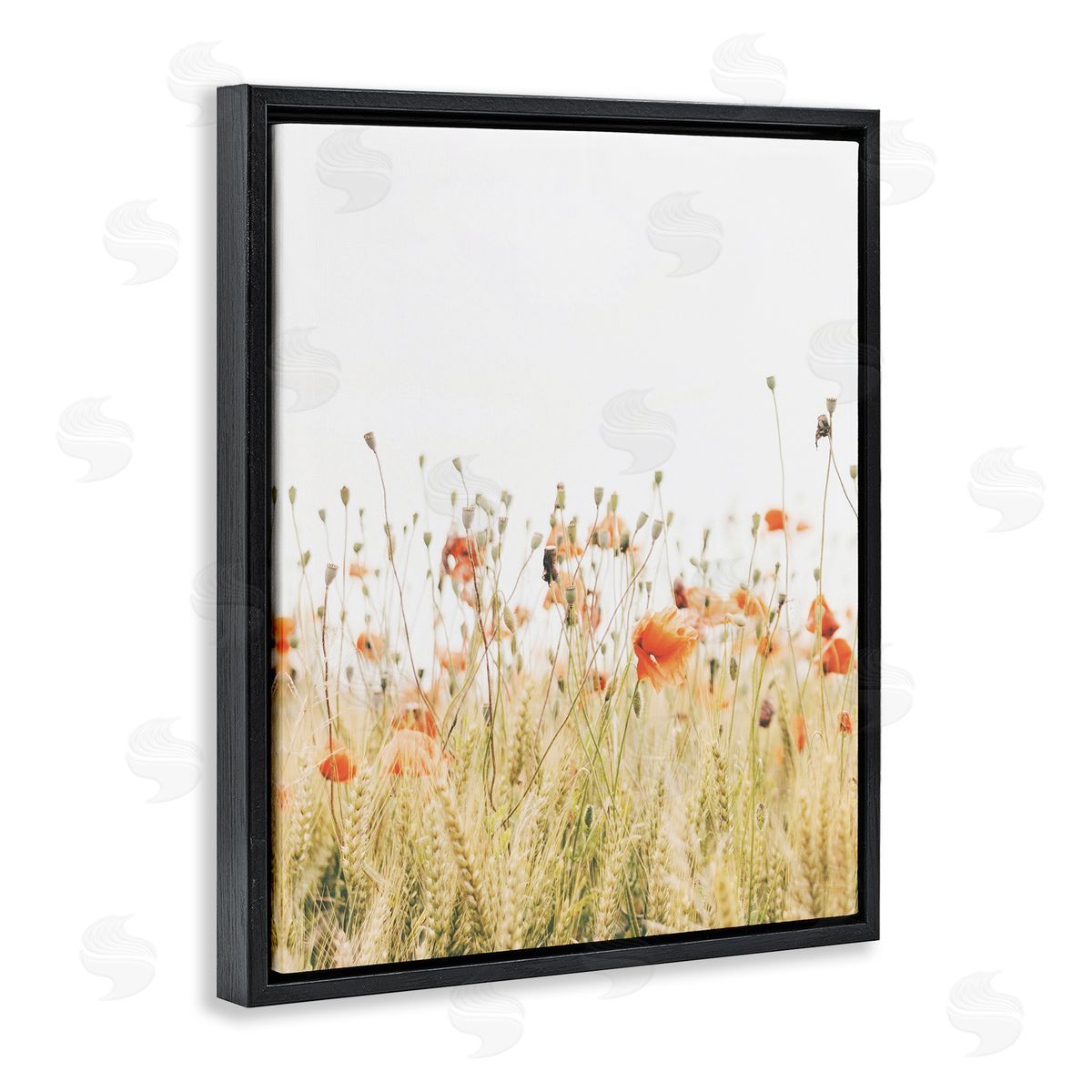 Poppy Field Photography Black Floating Frame Canvas Wall Art, Home Decor by Krista Broadway