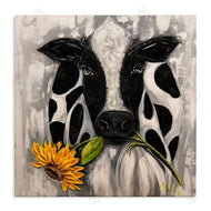 Estelle Grengs | Cow & Sunflower Painting