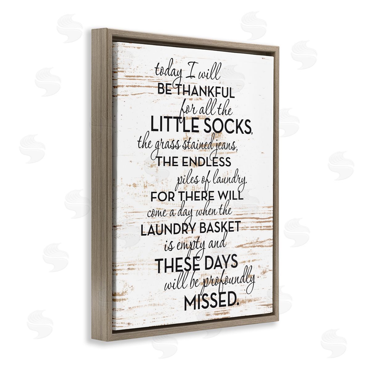 Rustic Parenthood Phrase Brown Floating Frame Canvas Wall Art, Home Decor by Lettered and Lined