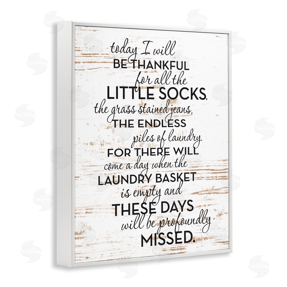 Rustic Parenthood Phrase White Frame Print Wall Art, Home Decor by Lettered and Lined