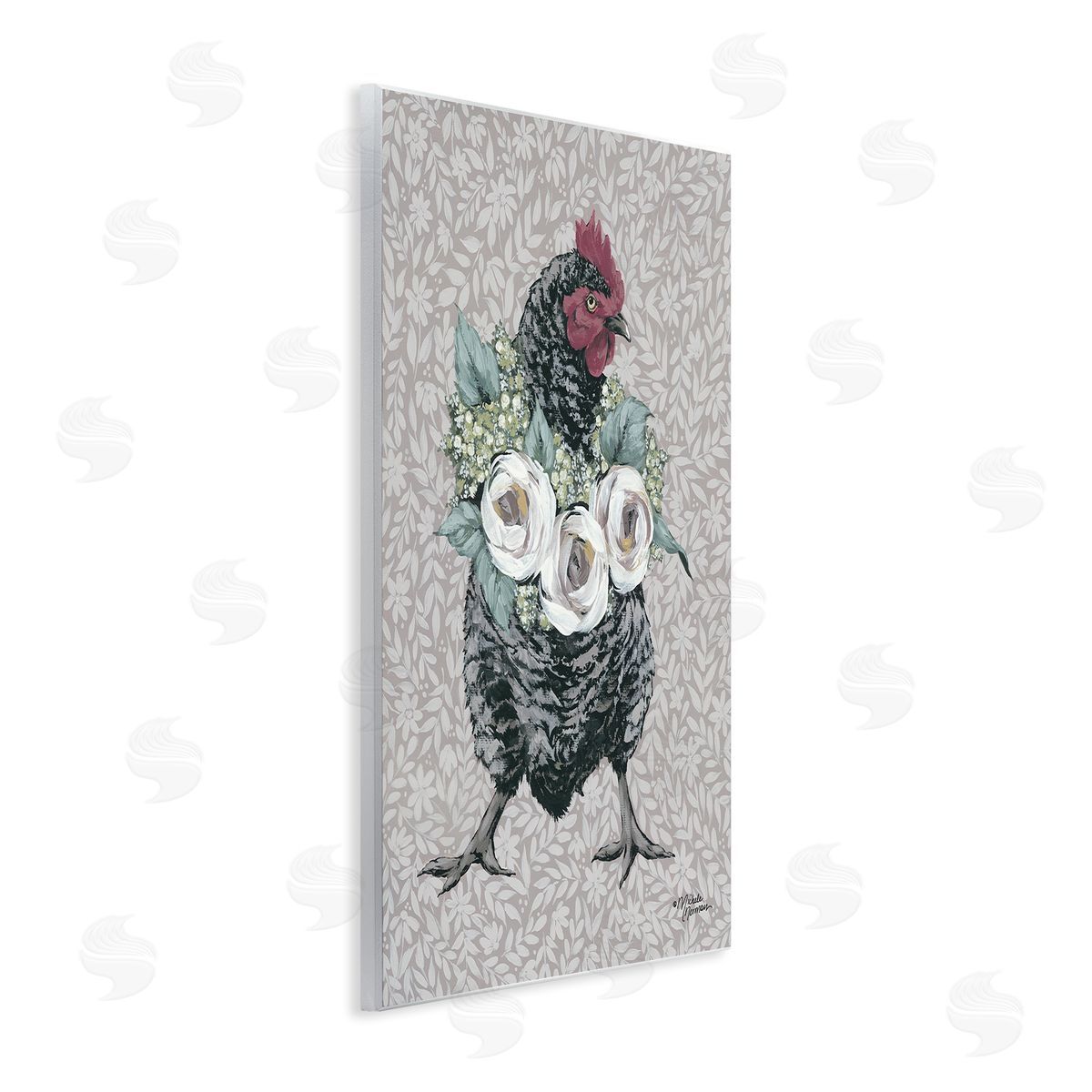 Michele Norman Floral Patterned Hen Wall Plaque Artside_