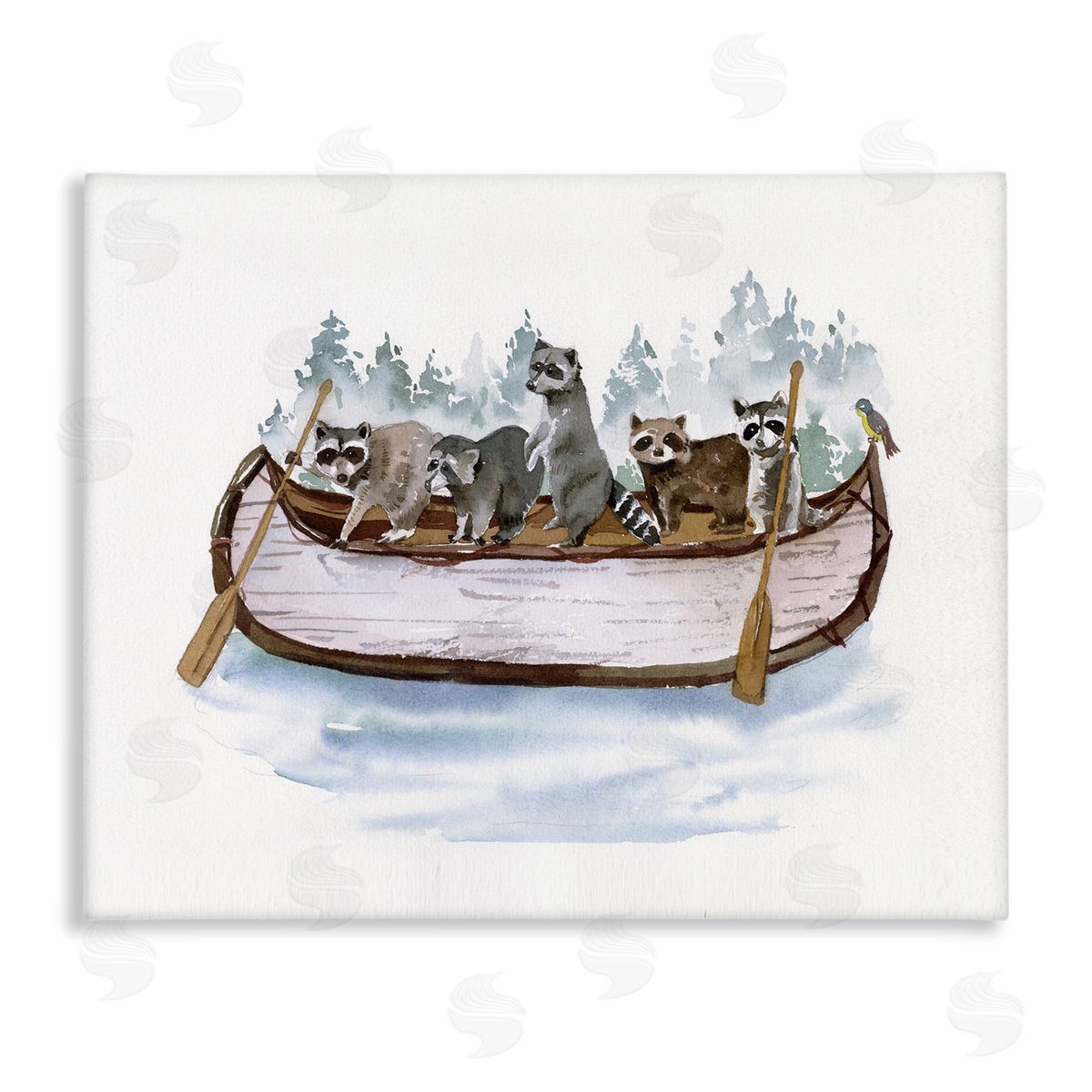 Masey St. Studios | Raccoons on Rowboat