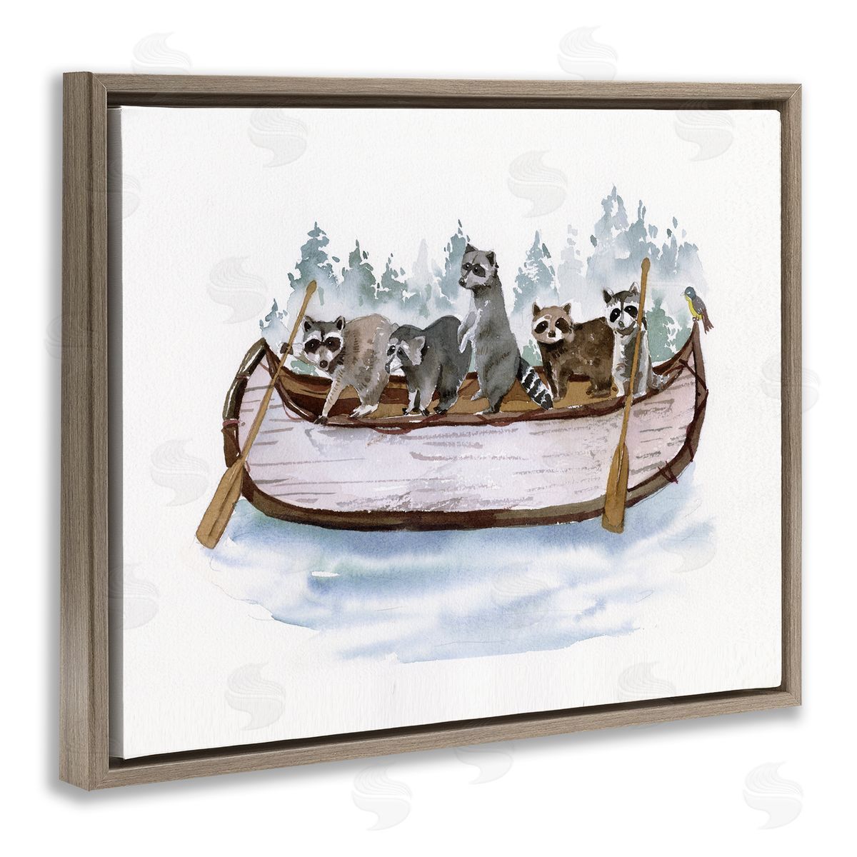 Masey St. Studios | Raccoons on Rowboat