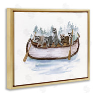 Masey St. Studios | Raccoons on Rowboat