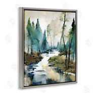Ray Powers | Watercolor Creek Landscape