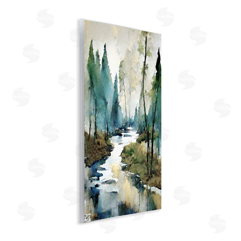 Ray Powers | Watercolor Creek Landscape