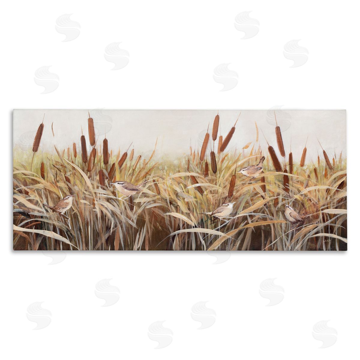 Julia Purinton Birds Among Country Reeds Canvas Wall Art