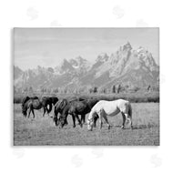 Daniel Sproul | Horses Grazing by Mountains