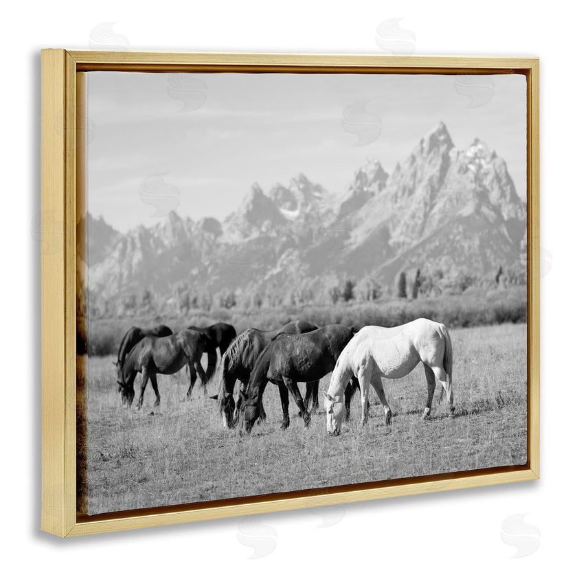Daniel Sproul | Horses Grazing by Mountains