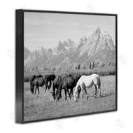 Daniel Sproul | Horses Grazing by Mountains